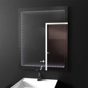 Miroir LED rectangulaire, 60x80cm, capteur Morrin MotionGlow Marcello, effet 3D