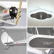 Lustre LED suspendu AVION 148W, Lumière Froide/Chaude/Neutre, Argent