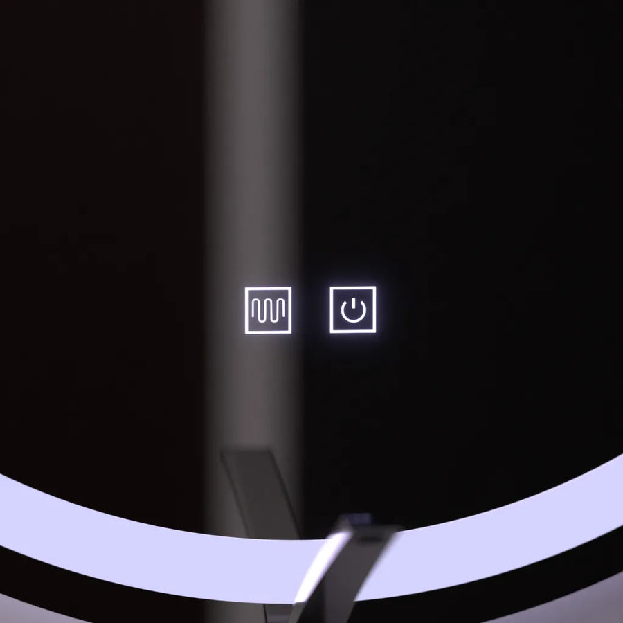 Miroir rond LED 60 cm, Luxor Touch, système anti-buée, intensité variable