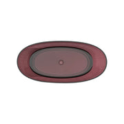 Baignoire ilôt, Ovale, Rouge Bourgogne, Résine, 170x78x67cm