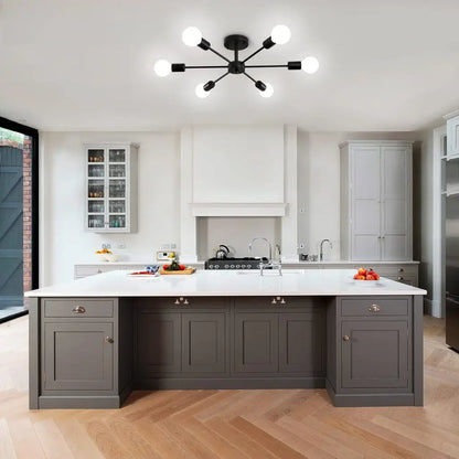 Lustre noir Mikkos 6XE27