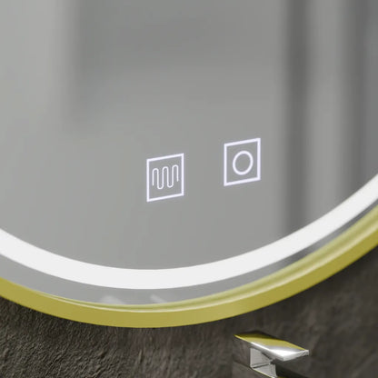 Miroir LED rond, 60 cm, Glanz Touch, système anti-buée, intensité variable