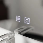 Miroir LED rectangulaire, 65x45 cm, Piano Touch, système anti-buée, intensité variable