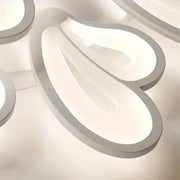 Lustre LED avec télécommande BLOSSOM 95W, 5 Pétales, Lumière Froide/Chaude/Neutre 3000K/4000K/6000K, Dimmable, Blanc, Métal et Acrylique