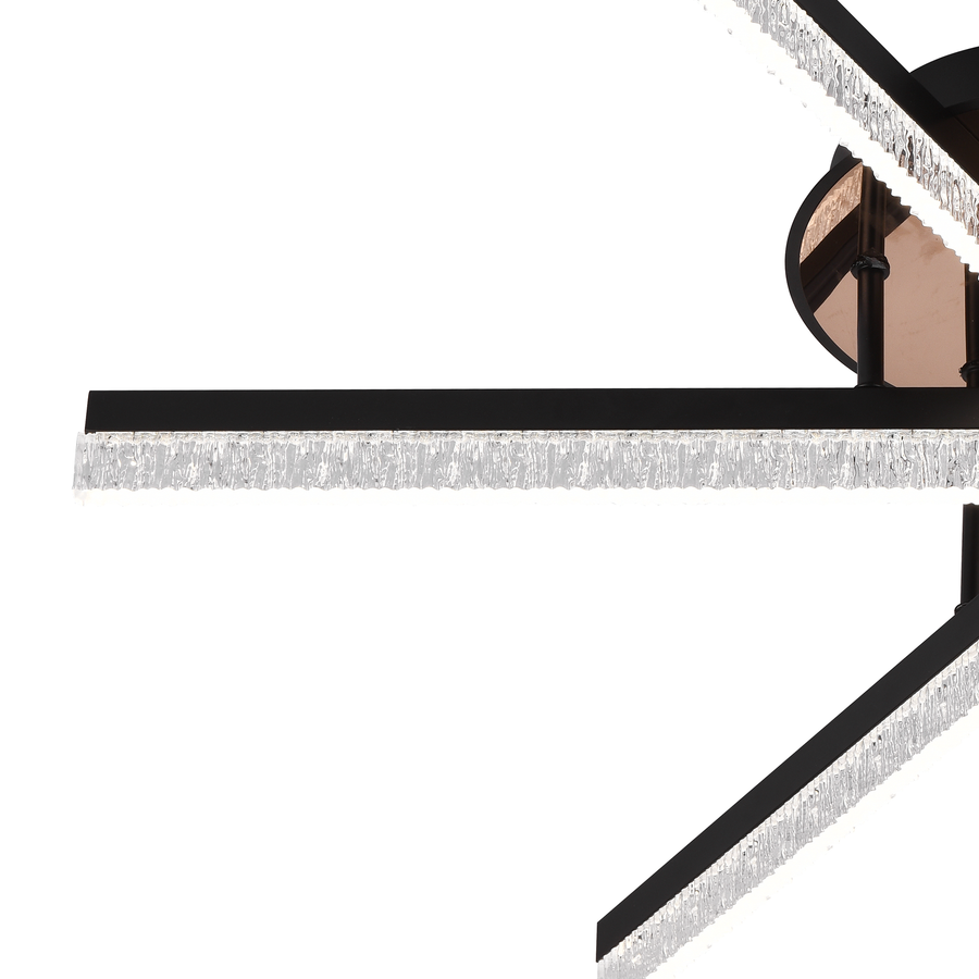 Lustre LED avec télécommande LT179/3BK, 41W, 3 éléments, lumière froide/chaude/neutre, variable, noir