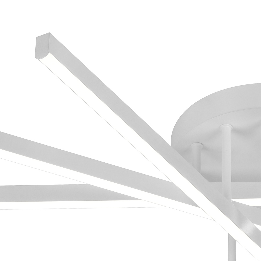 Lustre LED télécommandé GIO, 68 W, 5 éléments, lumière froide/froide/neutre, intensité variable, blanc