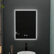 Miroir LED rectangulaire, 45x60cm, Touch VENERA, Système anti-buée, Gradable