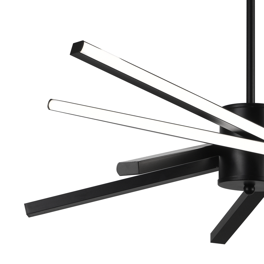 Lustre LED avec télécommande LT176/5BK, 69W, 5 éléments, lumière froide/chaude/neutre, variable, noir, hauteur réglable