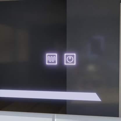 Miroir LED rectangulaire, 60x80cm, ECLISSA Touch, système anti-buée, intensité variable