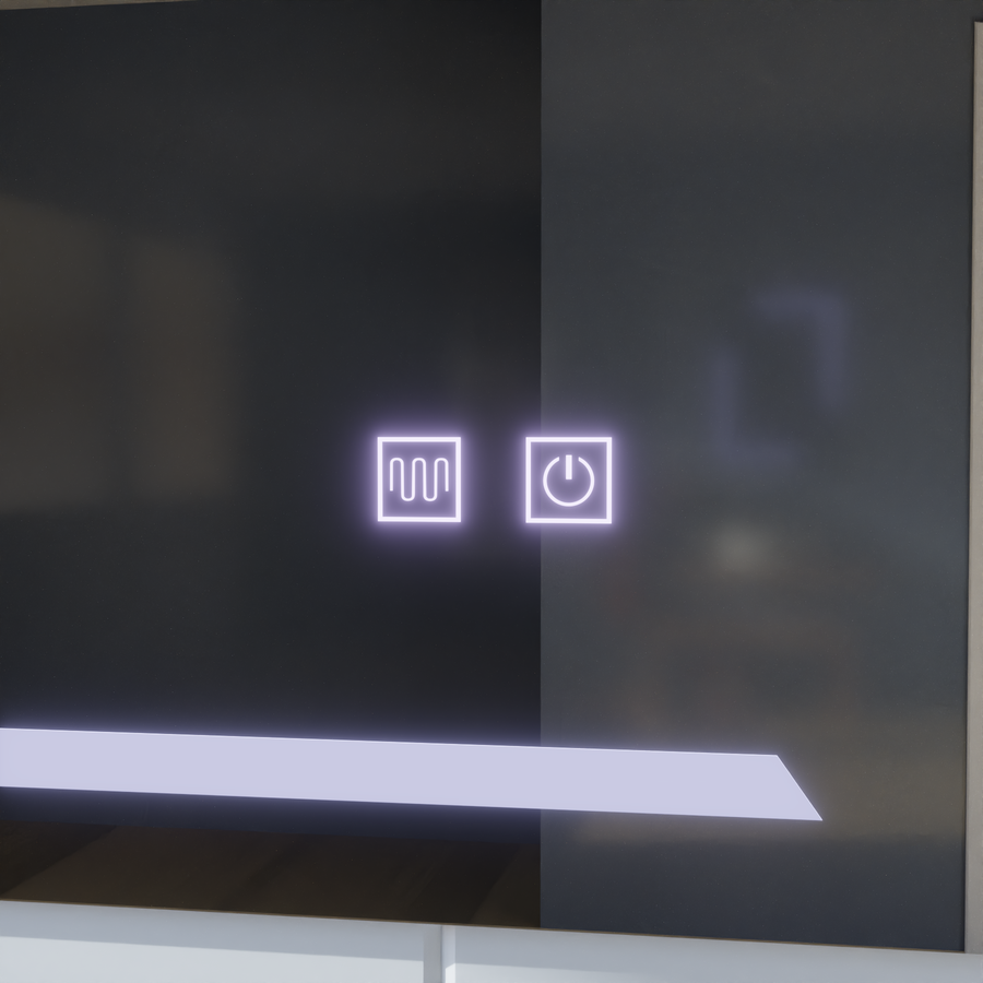 Miroir LED rectangulaire, 60x80cm, ECLISSA Touch, système anti-buée, intensité variable