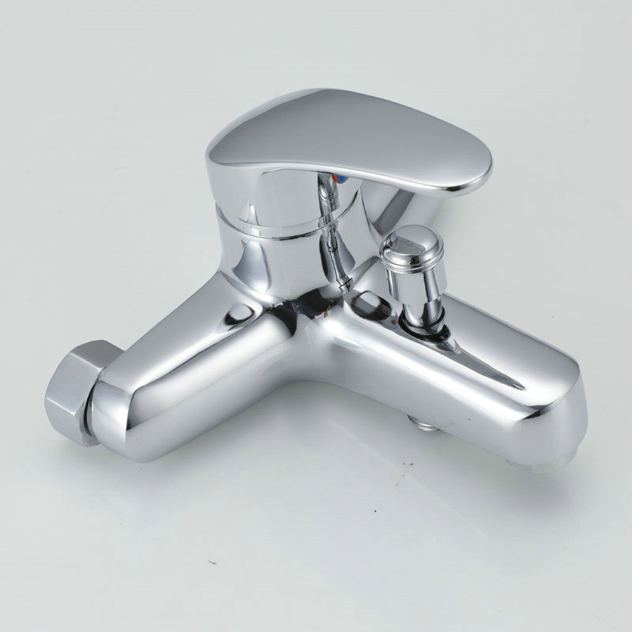 Mitigeur de baignoire, pomme de douche et flexible inclus, alliage, cartouche céramique, chrome, CD001