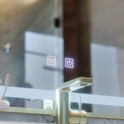 Miroir LED Touch Kariri, 80x60 cm, fonction anti-buée, cadre brossé Or Rose