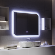 CLARIVO Miroir LED Rectangulaire, 80X60cm, Tactile, Système Antibuée
