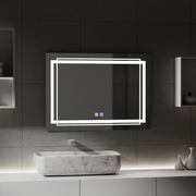 Miroir LED rectangulaire, 80x60cm, KOVEN Touch, système anti-buée, intensité variable
