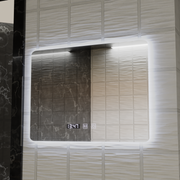 Miroir LED rectangulaire ARTAR Touch, 80x60 cm, système de désembuage, intensité variable, horloge et température, lumière froide neutre et chaude 3000K/4000K/6000K