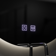 Miroir LED Semiluna 54x60, Arcana Touch, système anti-buée, variable