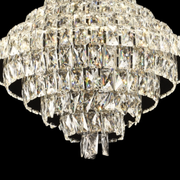 Lustre en cristal CC639/500, 12x E14, diamètre 50 cm, chrome brillant, hauteur réglable