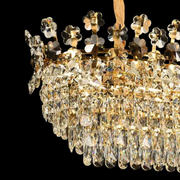 Lustre en cristal CC6705/900X350GD 10x E14, 90 cm, or brillant, hauteur réglable