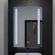 Miroir LED rectangulaire, 50x70cm, Dual Light Basic Touch