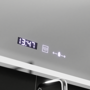 Miroir LED rectangulaire, 90x60 cm, Velour MotionGlow Marcello, système anti-buée, horloge et thermomètre, loupe cosmétique, intensité variable