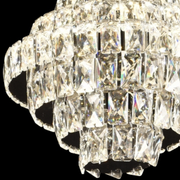 Lustre en cristal CC639/350, 9x E14, diamètre 35 cm, chrome brillant, hauteur réglable