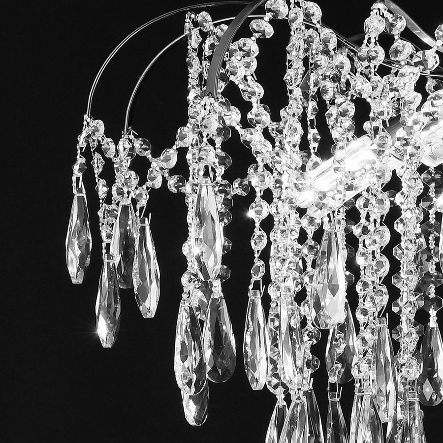 Lustre en cristal CC9324/5CH, 5x E14, diamètre 48 cm, chromé