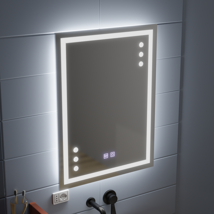Miroir LED Touch Système Anti-buée Infima 60X80cm