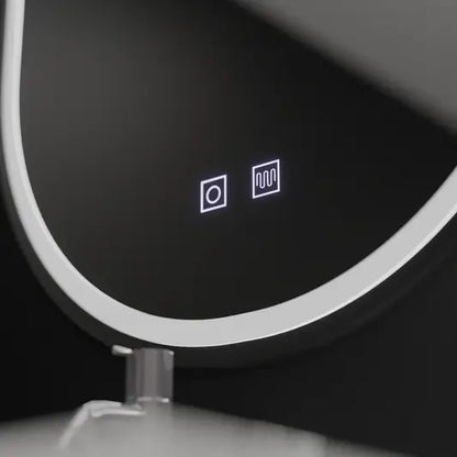 Miroir LED ovale, 60x80cm, Velara Touch, système anti-buée, intensité variable