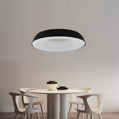 Lustre LED suspendu avec télécommande CHIARA, 73W, Lumière Froid/Chaude/Neutre, Dimmable, Noir