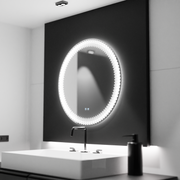 Miroir rond LED, 60 cm, Corona Touch, système anti-buée, intensité variable