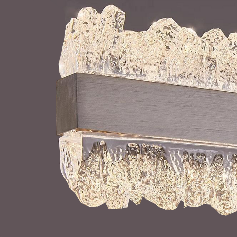 Lustre LED suspendu avec télécommande NIVALIS 56W, Longueur 120cm, Lumière Froide/Chaude/Neutre, Dimmable, Hauteur Réglable, Doré