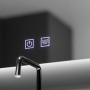 Miroir LED demi-lune, 60x54, Soluna Touch, Système anti-buée, Gradable