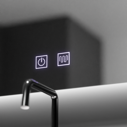 Miroir LED demi-lune, 60x54, Soluna Touch, Système anti-buée, Gradable