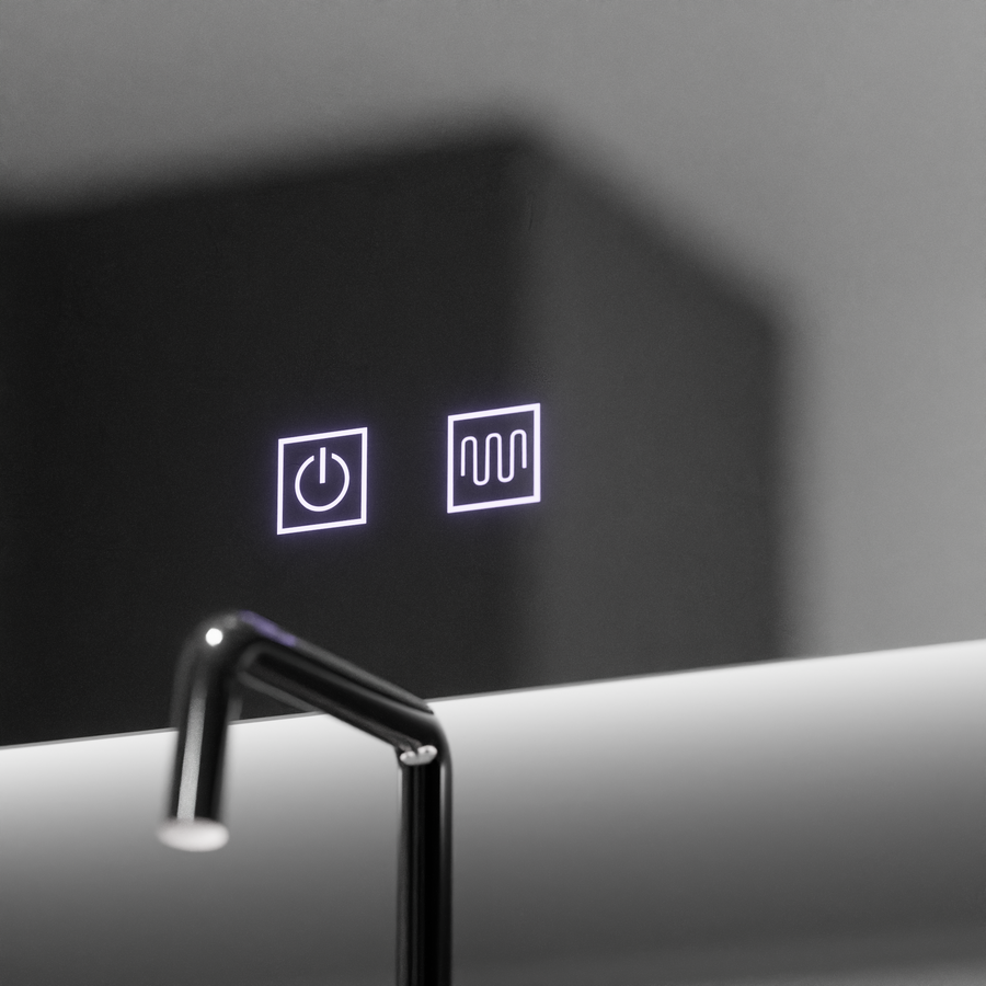 Miroir LED demi-lune, 60x54, Soluna Touch, Système anti-buée, Gradable