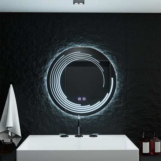 Miroir rond LED 70 cm Lira Verità Touch Système anti-buée à intensité variable