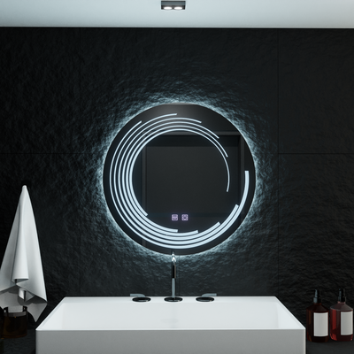 Miroir LED rond 70 cm Lira Verità Touch Système anti-buée à intensité variable
