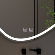 Miroir tactile LED Quassare, système anti-buée 90x65 cm