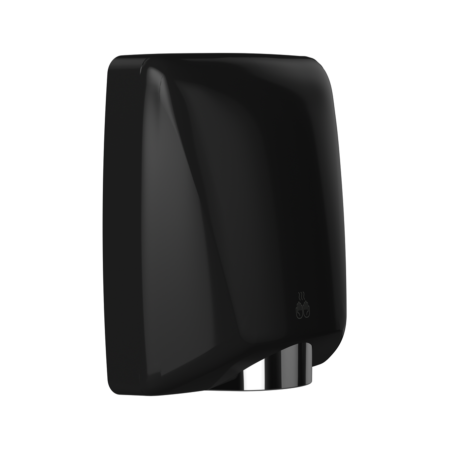 Sèche-mains avec capteur, 1 200 W, noir, FL2023BK