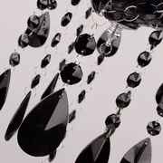 Lustre en cristal AUGUST Eleganza, 3xE14, diamètre 48cm, noir, hauteur réglable