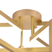 Lustre LED avec télécommande 71W, 3 Éléments, Lumière Froide/Chaude/Neutre, Dimmable, Doré