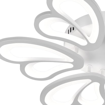 Lustre LED avec télécommande BLOSSOM 78W, 6 pétales, Diamètre 60cm, Lumière Froide/Chaude/Neutre, Dimmable, Blanc