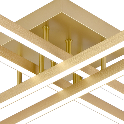 Lustre LED avec télécommande LINEX, 53W, lumière 3000K/4000K/6000K, variable, doré