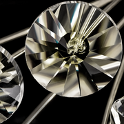 Lustre en cristal SEGOVIA Magno 10x E14, diamètre 60 cm, argent brillant, hauteur réglable