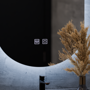 Miroir LED ovale, 50X80cm, E14S/50X80, tactile, système antibuée