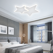 Lustre LED avec télécommande 41W, Étoiles, Lumière Froide/Chaude/Neutre, Dimmable, Blanc