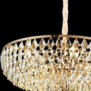 Lustre en cristal CC1677/500GD, 9xE14, doré brillant, hauteur réglable, métal et cristal