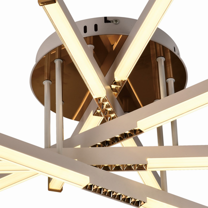 Lustre LED avec télécommande LT182/5WH, 69W, 5 éléments, lumière froide/chaude/neutre, variable, blanc