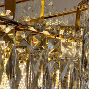 Lustre en cristal TOPKAPI Eleganza 8x E14, diamètre 49cm, or brillant, hauteur réglable