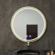 Miroir LED rond, 60 cm, Glanz Touch, système anti-buée, intensité variable