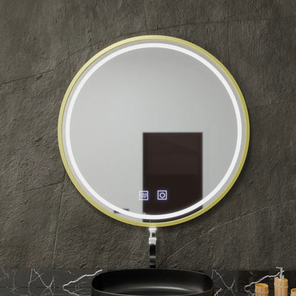 Miroir LED rond, 60 cm, Glanz Touch, système anti-buée, intensité variable